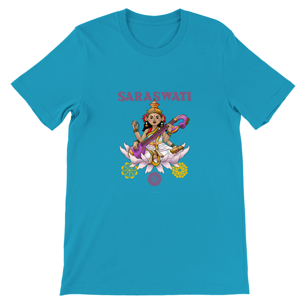 SARASVATI, HINDU GODS, HINDUISM Premium Unisex Crewneck T-shirt - Myparamatma