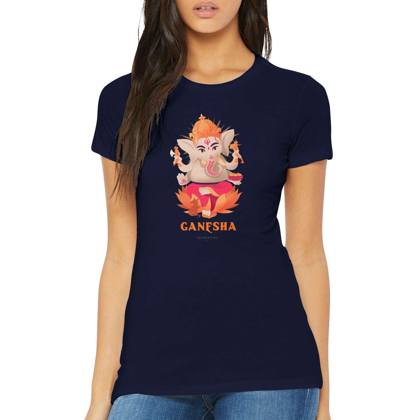 Ganesha Hindu Gods Hinduism Indian Premium Women's Crewneck T-shirt