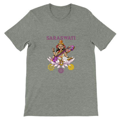 SARASVATI, HINDU GODS, HINDUISM Premium Unisex Crewneck T-shirt - Myparamatma