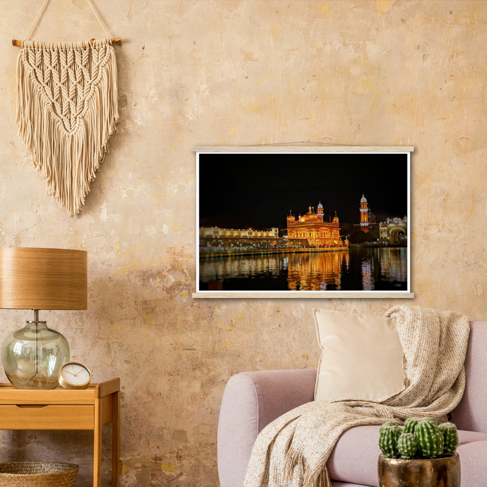 Harmandir Sahib Amritsar Archival Matte Wooden Framed Poster, Poster, Acrylic, Hangers, wood print - Myparamatma