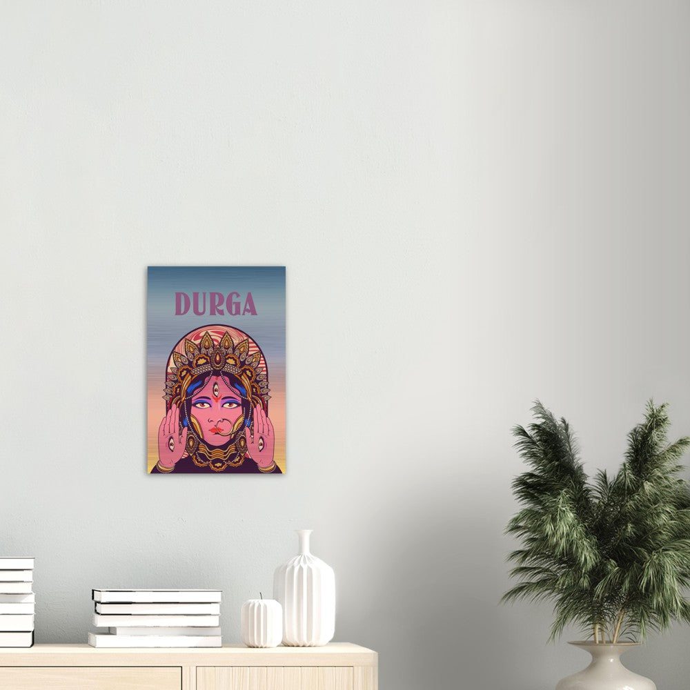 Durga Mata Brushed Aluminum Print, Poster, Canvas - Myparamatma